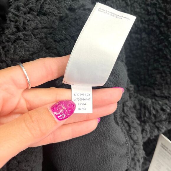 Athleta Sweatshirt Womens XS Black Cloud Fleece 1/2 Neck Zip Pullover Jacket NWT - Picture 7 of 7